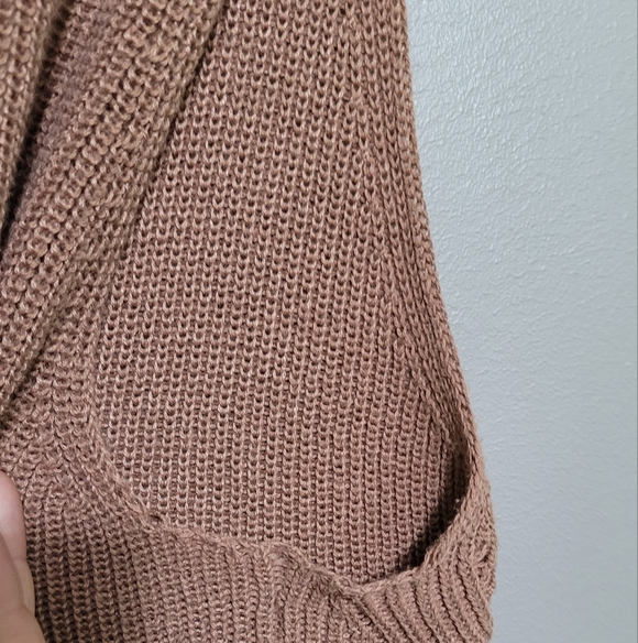 Gentle Fawn Tan Knit Tank Top Cropped V-neck L - Picture 5 of 7
